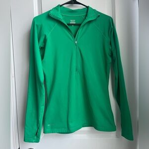 Nike Green Dri-Fit Quarter-Zip Longsleeve